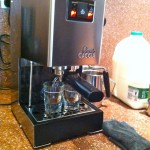 The Gaggia doing its thing