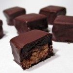 Finished Almond Caramel & Blackberry Jelly Chocolates