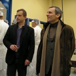 Dolci Libertà's Dionigi Colombo (left) and the prison director