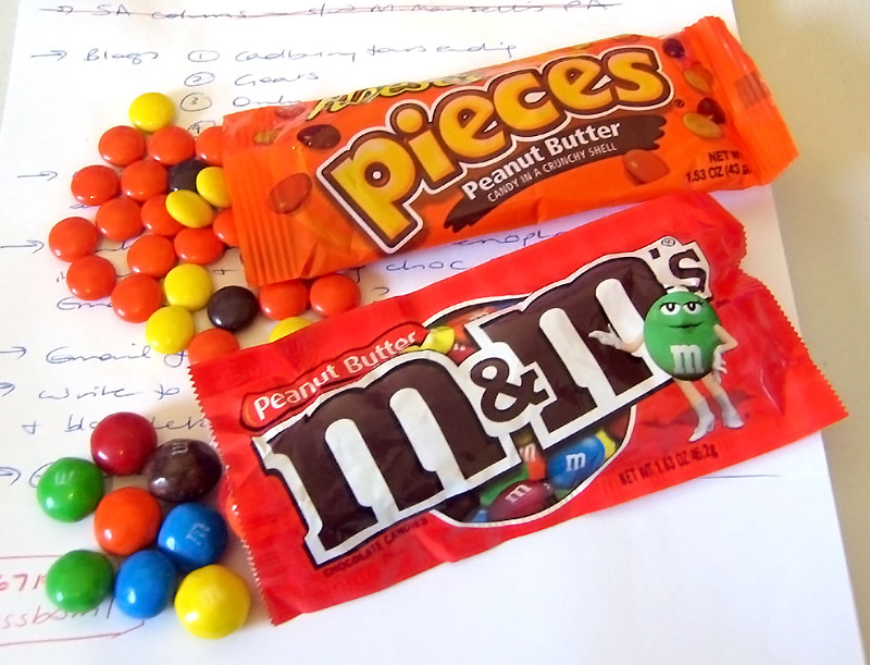 Peanut Butter Face-Off: Reese's Pieces Vs M&Ms