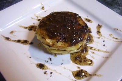 Pikelets with Chocolate Honey